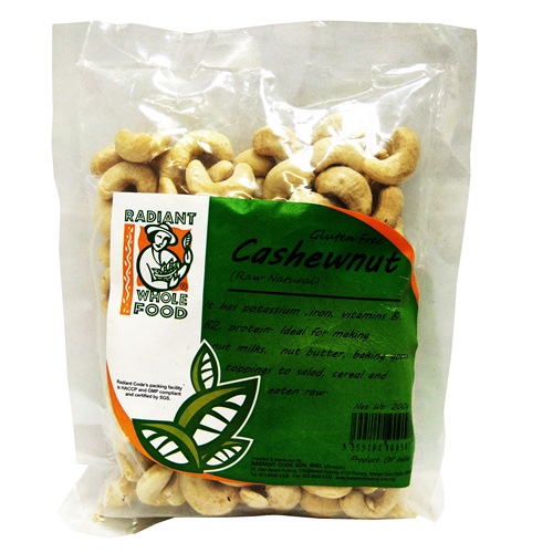 RADIANT WHOLE FOOD ORGANIC CASHEWNUT 