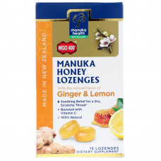 MANUKA HEALTH MGO 400 GINGER LEMON CANDY 15'S